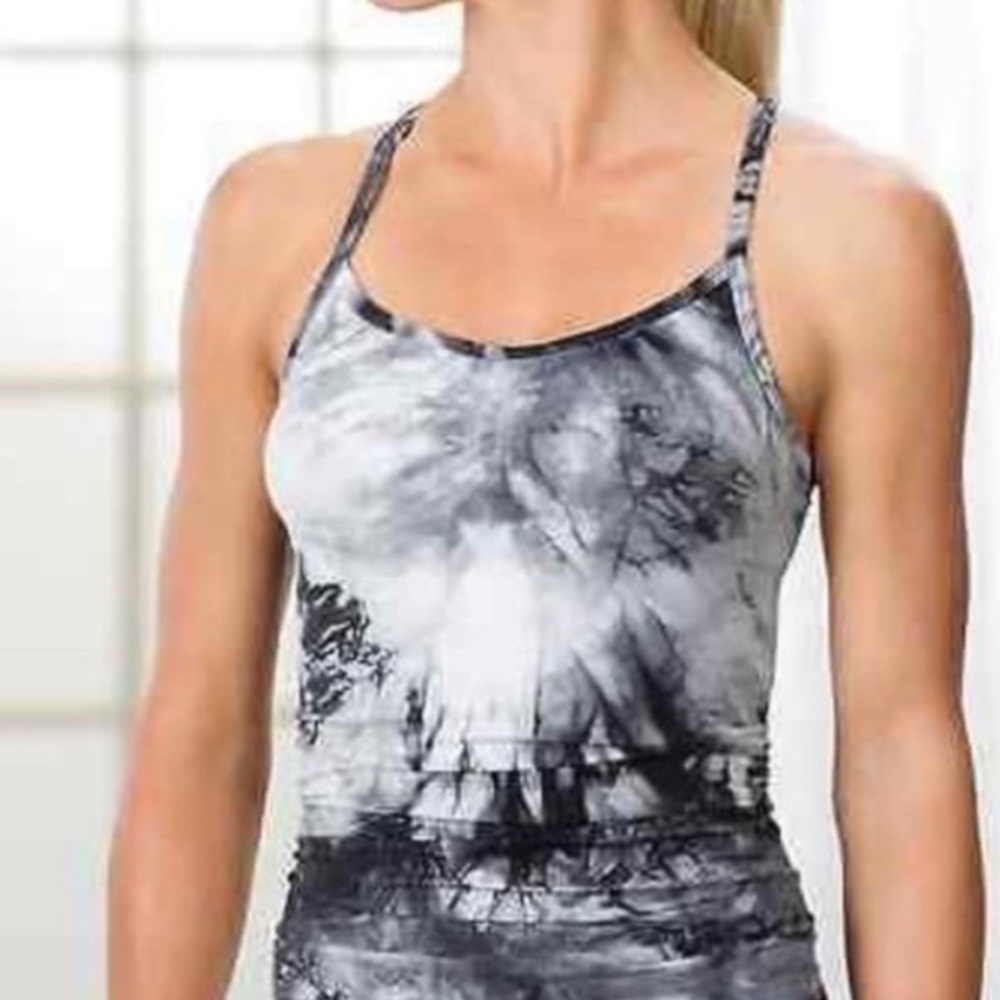 Athleta tie dye seamless yoga tank top size xs